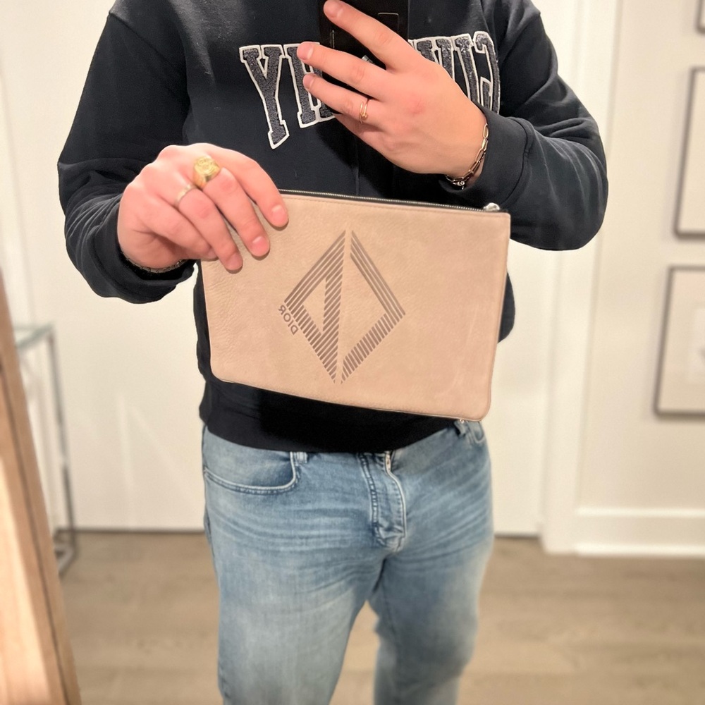 Christian Dior - CD leather envelope pouch